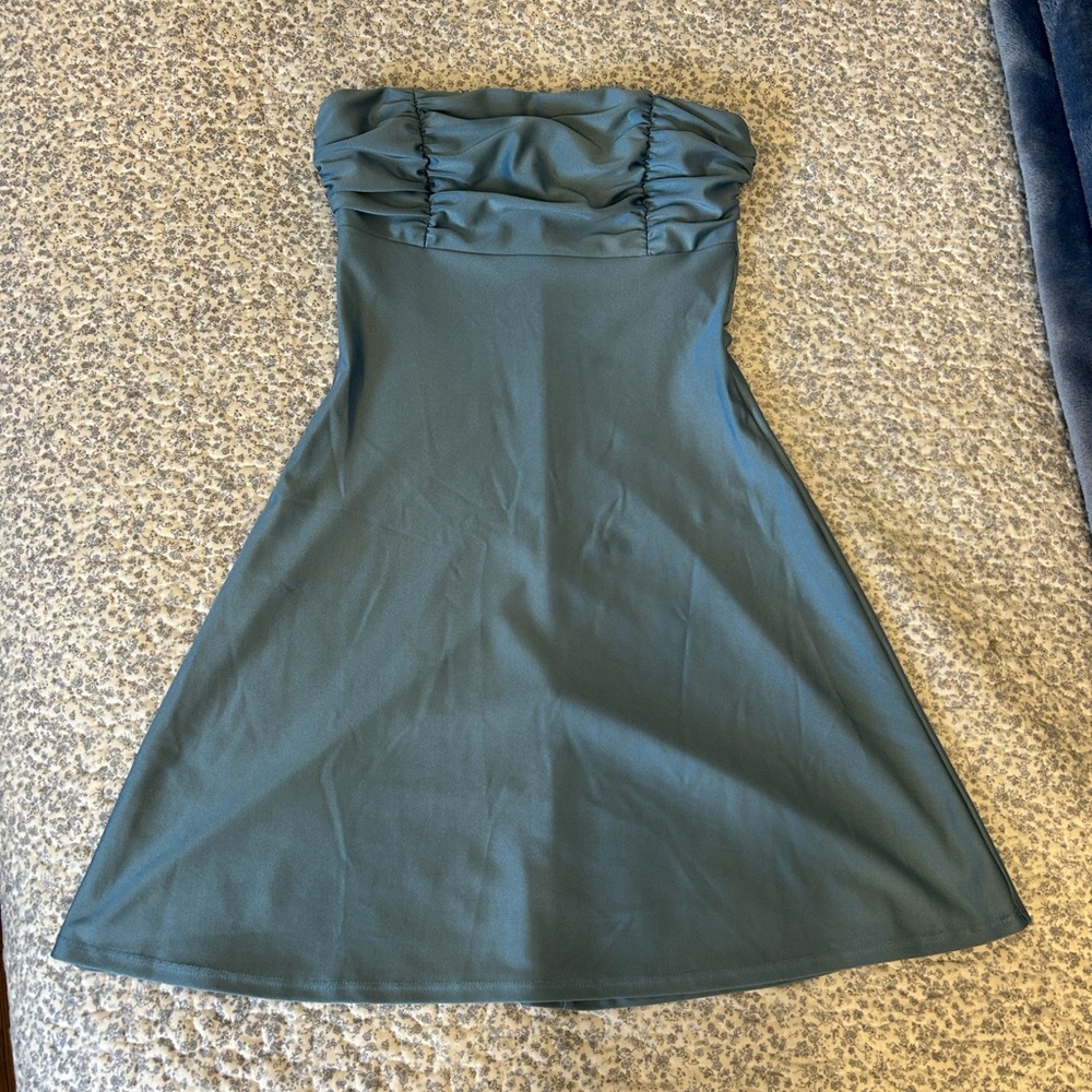 Windsor Blue strapless dress